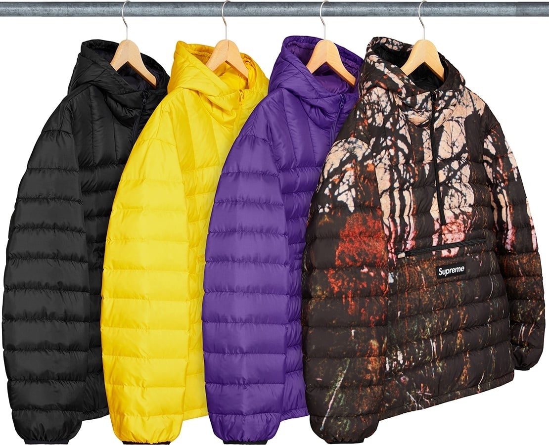 Micro Down Half Zip Hooded Pullover